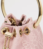 Jimmy Choo Micro Bon Bon top-handle bag in pastel lace (British brand)
