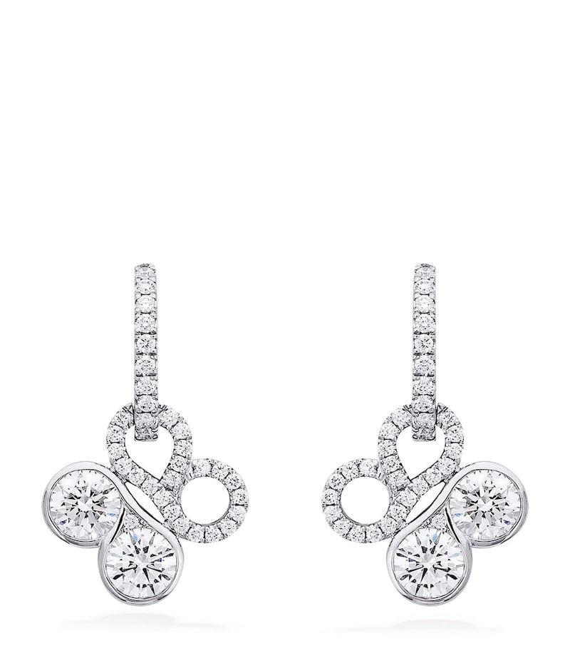 Boodles white gold diamond earrings, imported from the UK