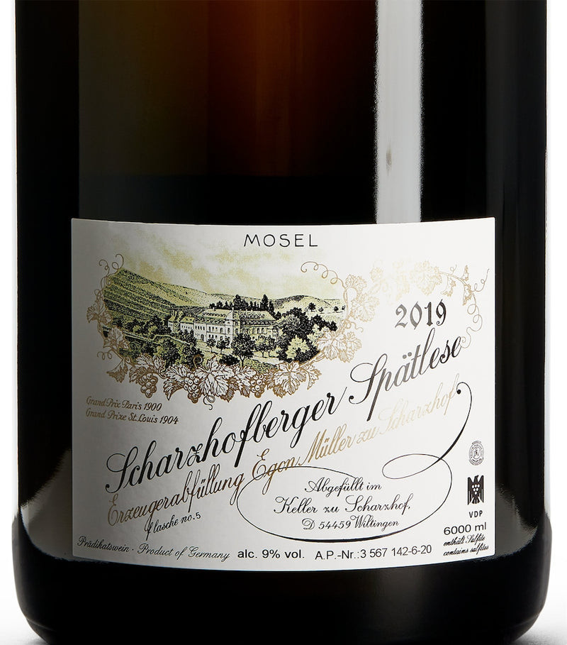 Egon Muller Scharzhofberger Spätlese 2019 Riesling wine 6L - British product