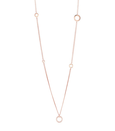 Harrods Boodles Rose Gold and Diamond Long Mini Roulette Necklace- Buy online at McGrocer