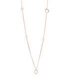 Boodles rose gold and diamond long mini necklace, imported from the UK