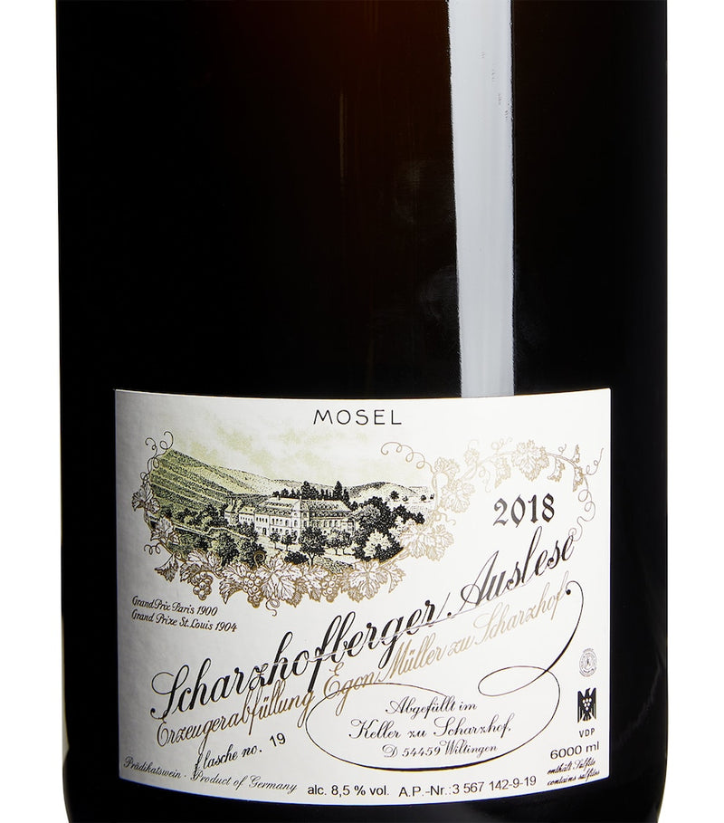 Egon Muller Riesling Auslese 2018 dessert wine 6L - British product