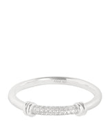 Harrods Astrid & Miyu Rhodium-Plated Pavé Knot Ring- Buy online at McGrocer