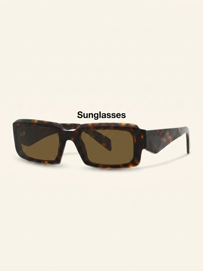 Prada rectangular sunglasses tortoise, imported from the UK