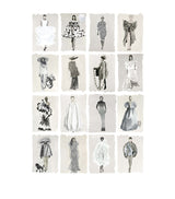 Harrods Cole & Son Harrods Couture Carousel Wallpaper Monochrome Pearl 70cm x 10m- Buy online at McGrocer