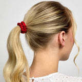 Silver Cloud satin skinny scrunchies World Cup Edition (British brand)