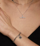 Astrid & Miyu rhodium-plated spinning coin clip charm, UK version