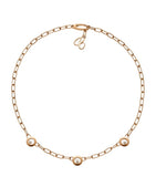 Chopard Happy Diamonds necklace rose gold floating diamonds (British brand)