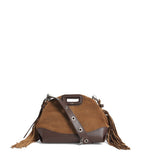 Maje Miss M suede-leather top-handle bag, UK version