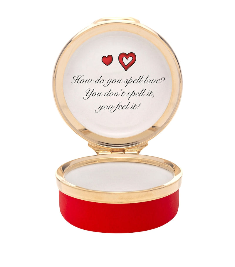 Halcyon Days Enamel How Do You Spell Love Box, UK version
