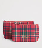 Harrods small tartan logo pouch, imported from the UK