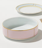 GINORI 1735 porcelain Colonna Diva Rosa salad bowl 24cm, UK version