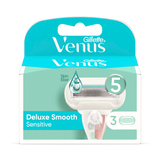 Holland & Barrett Gillette Venus Deluxe Smooth Sensitive Women's Razor Blade Refills Pack of 3- Buy online at McGrocer
