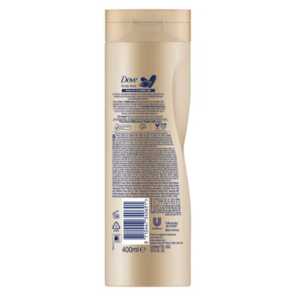Dove Self Tan Lotion Medium To Dark 400ml - British product