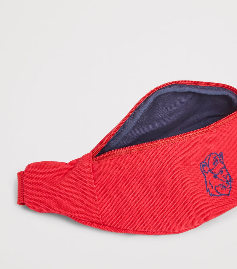 Bonpoint embroidered bag red with fox, imported from the UK