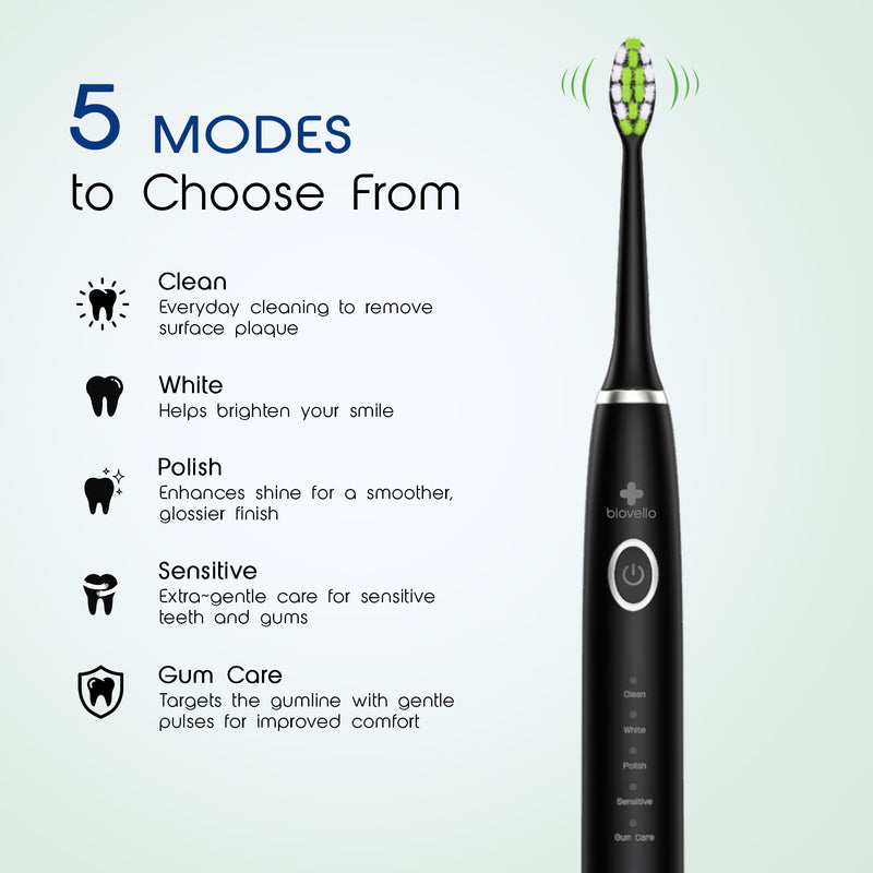 Biovello YS-500 electric toothbrush black, imported from the UK