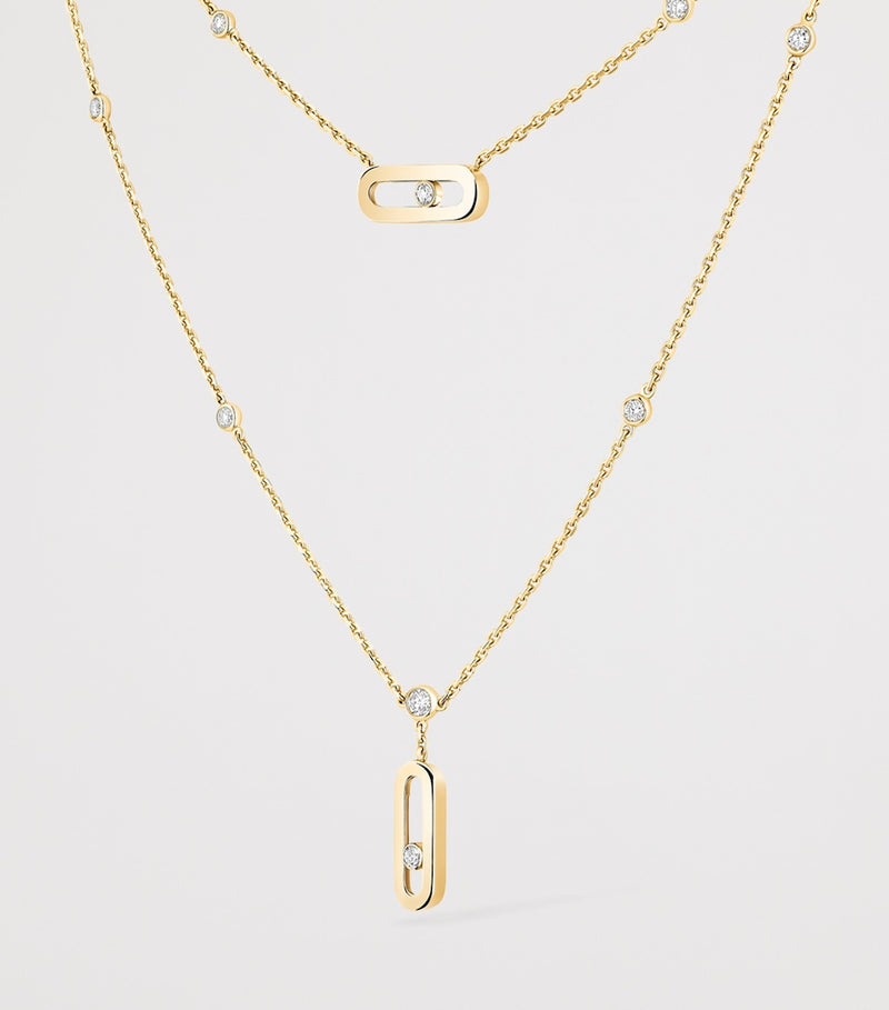 Messika Move Uno yellow gold diamond necklace 0.30ct, UK version