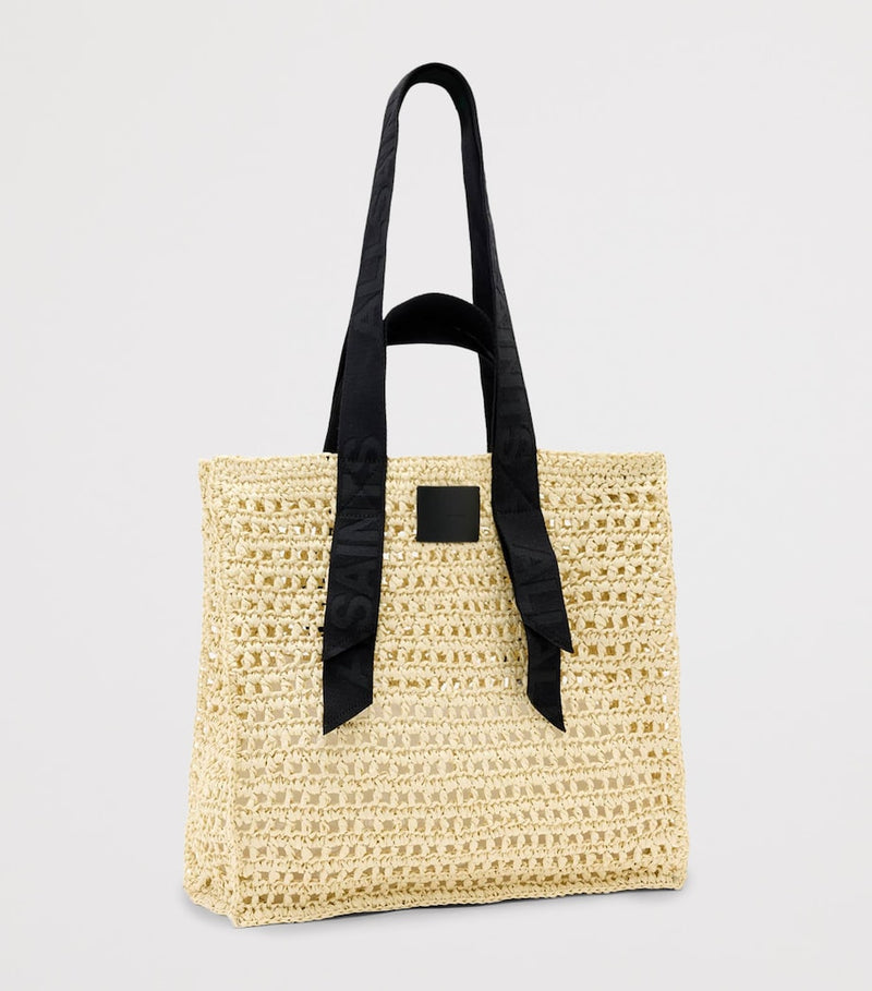 AllSaints Lullah straw paper mesh tote bag, UK version