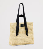AllSaints Lullah straw paper mesh tote bag, UK version
