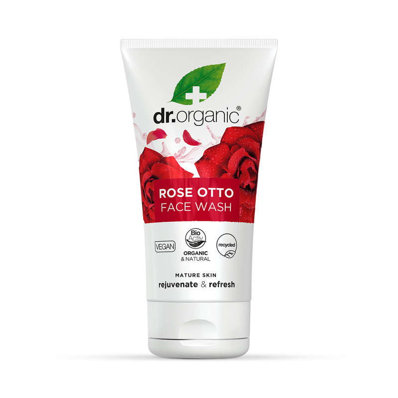 Dr Organic Rose Otto Creamy Face Wash 150ml, UK version