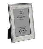 Carrs sterling silver photo frame cross stitch 7x5 inches, UK version
