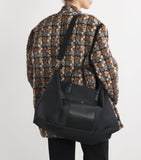 Harrods nylon overnight tote bag with leather trim and gold hardware, UK version