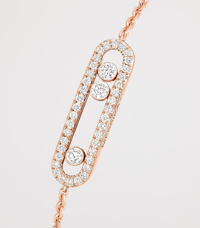 Messika Move Classique pink gold diamond bracelet 0.29ct, UK version