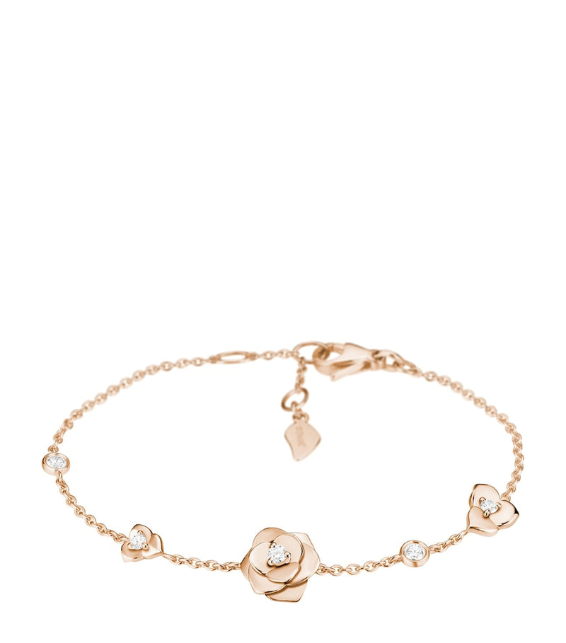 Piaget rose gold diamond rose bracelet, imported from the UK
