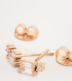 Suzanne Kalan rose gold diamond earrings, imported from the UK