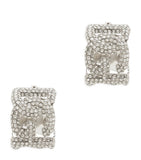 Dolce&Gabbana embellished DG Millennials logo earrings brass glass, imported from the UK