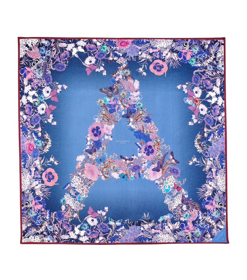 Aspinal of London silk floral scarf (British brand)