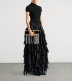 Balmain Anthem embellished clutch bag (British brand)