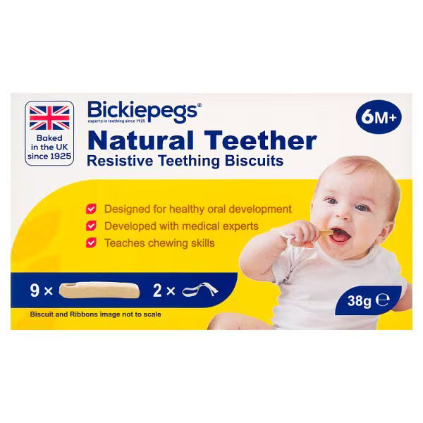 Bickiepegs natural teething biscuits for children 38g - British product