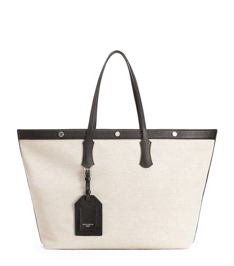 Dolce&Gabbana canvas-calfskin tote bag - British product