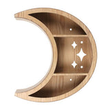 Something Different Wooden Crescent Moon Wall Shelf 42x37cm