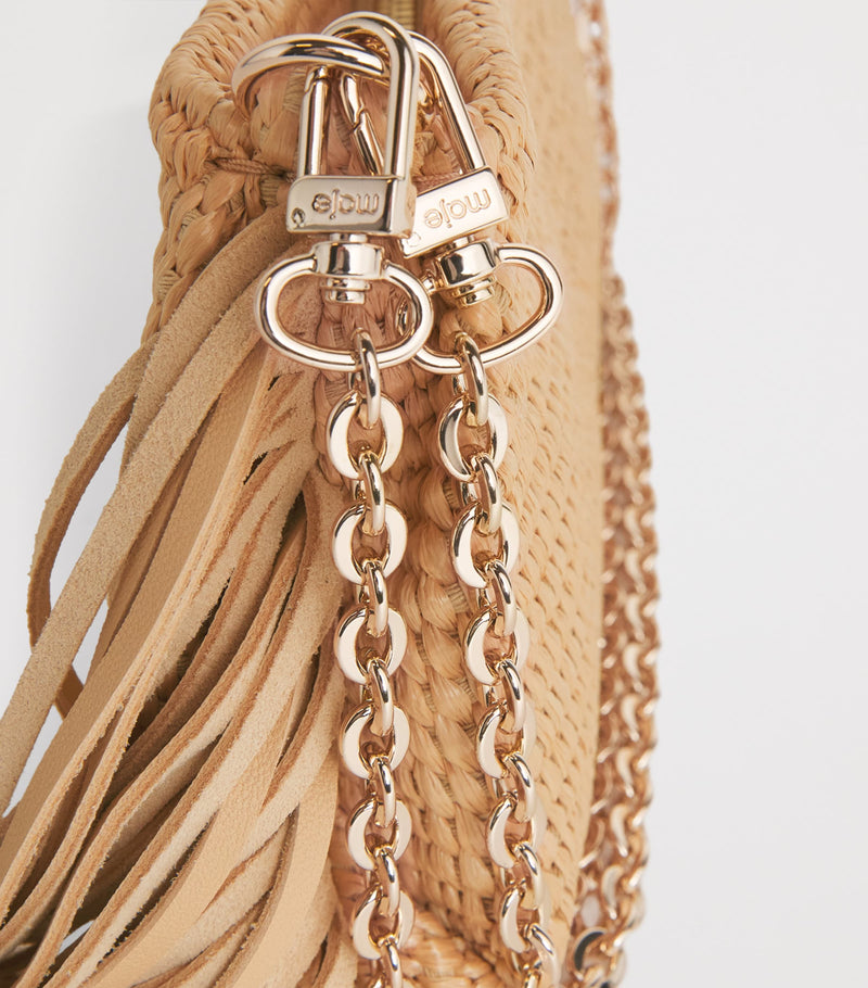 Maje raffia Miss M clutch bag H11cm x W22cm - British product