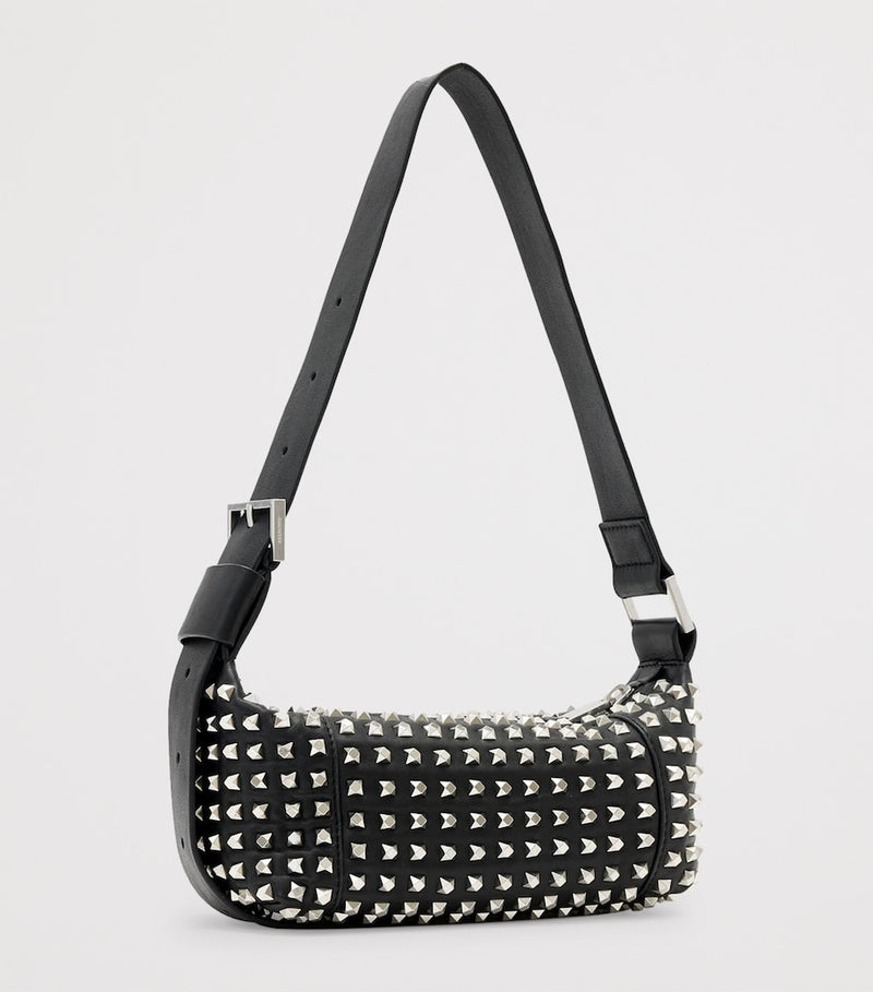 AllSaints lambskin embellished Vega shoulder bag, imported from the UK