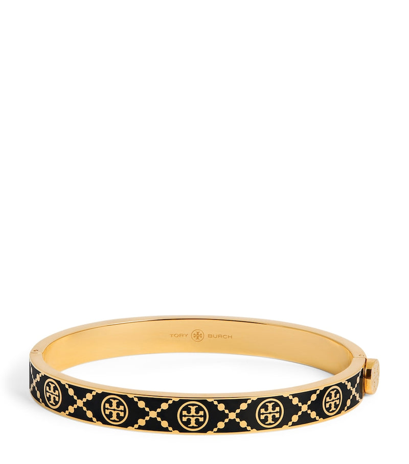 Tory Burch Double T monogram hinge bangle 7mm - British product