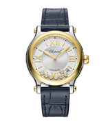 Harrods Chopard Happy Sport Yellow Gold and Stainless Steel Diamond Watch 36mm- Buy online at McGrocer