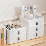Livingandhome plastic drawer organizer 2 tier white, imported from the UK