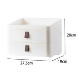 Livingandhome plastic drawer organizer 2 tier white, imported from the UK