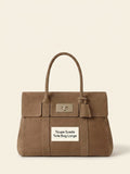 Mulberry Bayswater suede tote bag Salcombe Sand - British product