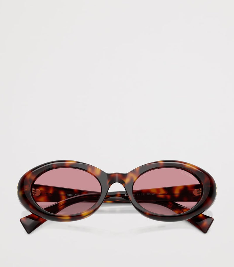 Miu Miu oval wrap-around acetate sunglasses (British brand)