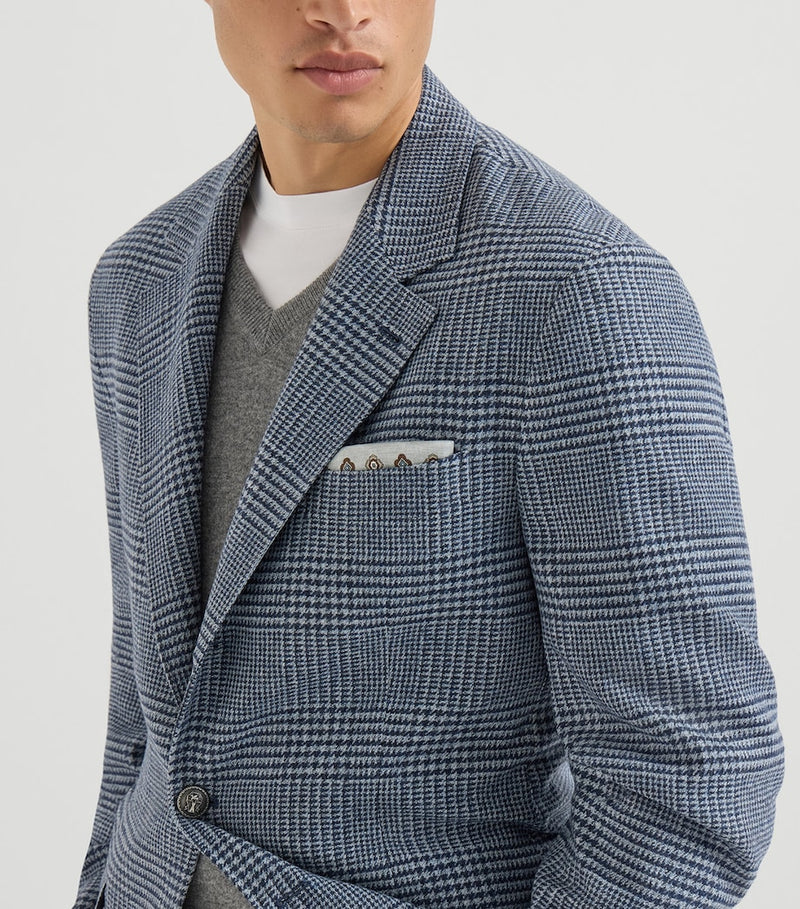 Brunello Cucinelli silk medallion pocket square 35cm, imported from the UK
