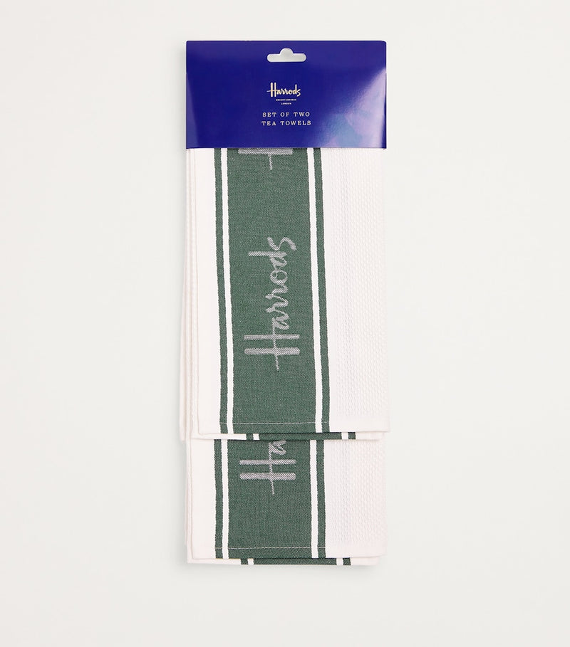 Harrods stripe tea towels set of 2 - British product