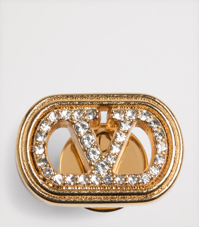 Valentino Garavani Vlogo Ovalette crystal earrings - British product