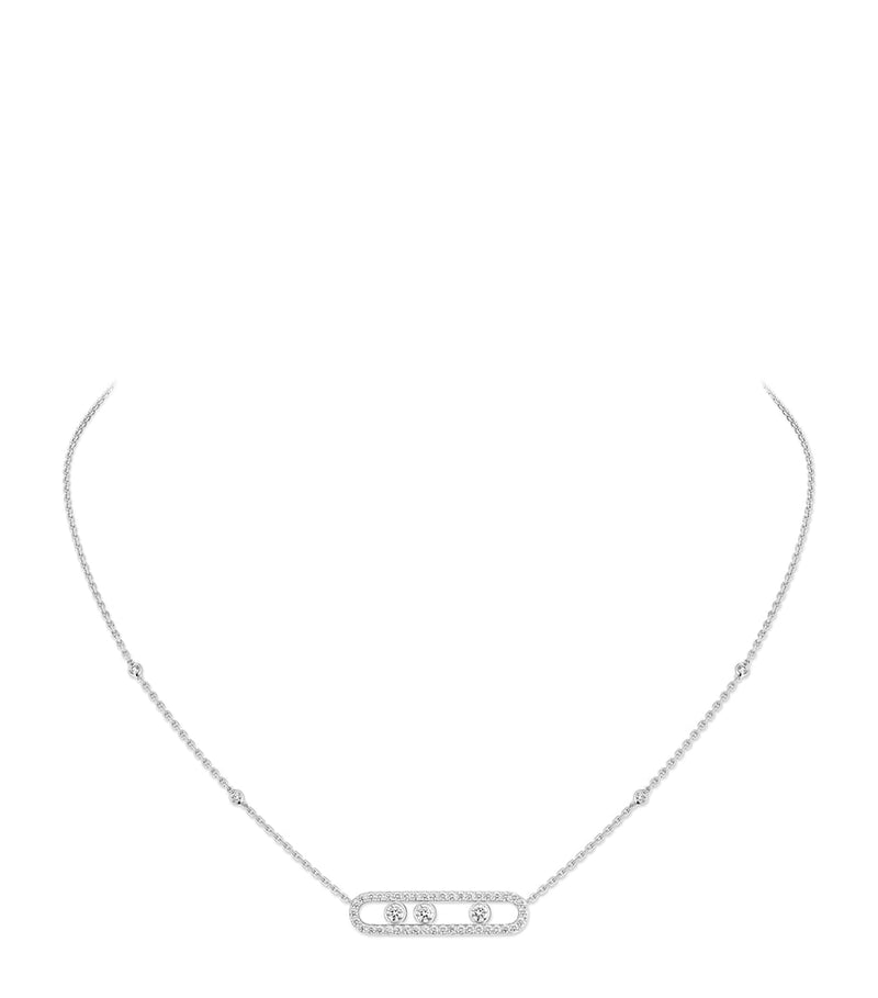 Messika Baby Move Classique white gold diamond necklace 0.70ct, UK version