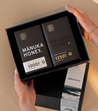 The True Honey Co manuka honey gift set with 1250 MGO and 1500 MGO 500g (British brand)