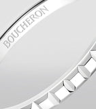 Boucheron mini platinum Clou de Paris wedding band (British brand)