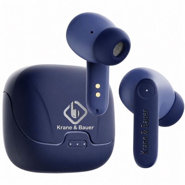 Krane & Bauer Blizzard II wireless earbuds blue, UK version
